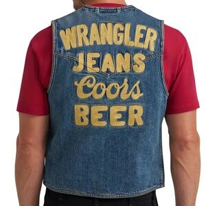 NWT Wrangler X Coors Denim Vest